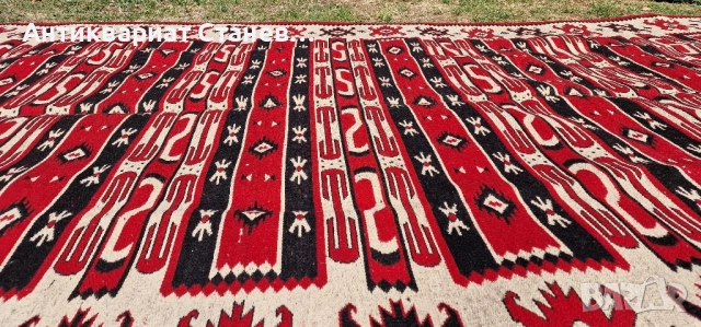 Български килим с етнографски чар, снимка 16 - Килими - 51736720