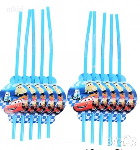 колите маккуин макуин mcqueen cars 10 бр парти сламки рожден ден