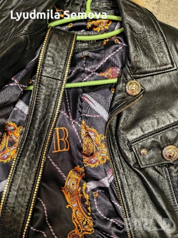 Дамско кожено яке Балмейн , снимка 2 - Якета - 51879437