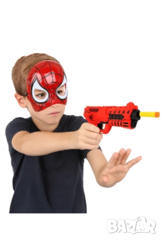 Детски п и с т о л е т с водни гел топчета и маска Спайдър, снимка 2 - Други - 52093486