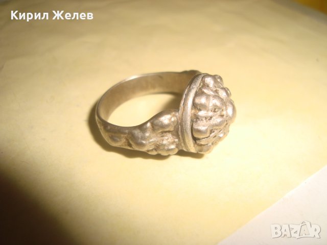 ВЪЗРОЖДЕНСКИ 18 ВЕК СРЕБЪРЕН ПРЪСТЕН РЪЧНА КУЮМДЖИЙЙСКА СТАРА ИЗРАБОТКА НАКИТ за НОСИЯ САЧАН 22611, снимка 11 - Антикварни и старинни предмети - 33045433