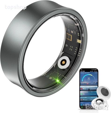 Нов проверен умен пръстен за проследяване на съня - пулс - фитнес тракер за мъже и жени, без ...