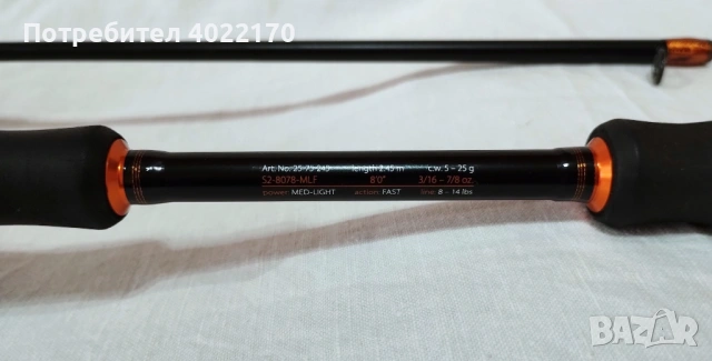 DRAGON BLACK ROCK 2 (спининг 2.45 м, 5-25 г), снимка 6 - Въдици - 52050556