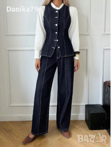 Дамски дънков костюм, снимка 3 - Костюми - 53485645