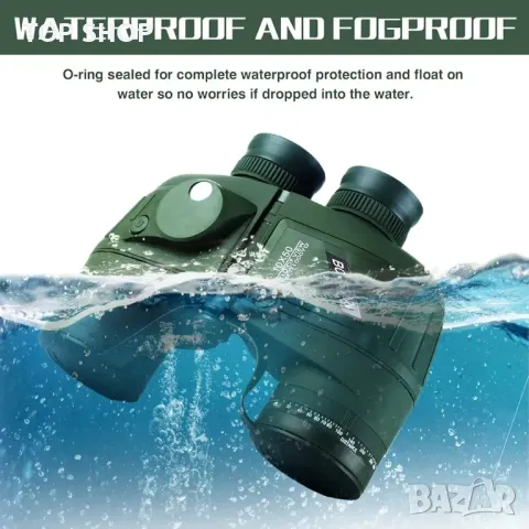 10 x 50 военноморски бинокъл с нощно виждане, снимка 3 - Аксесоари за велосипеди - 48756829