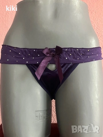 S-M Дамски сатенени полупрашки в синьо и лилаво , снимка 9 - Бельо - 53454419