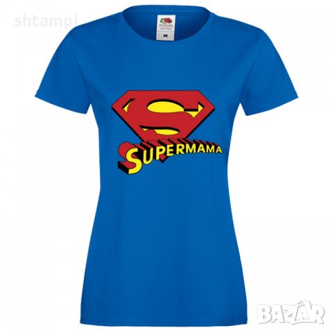 Дамска тениска Супермама празник,изненада,мама, снимка 1 - Тениски - 33244816