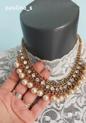 Колиета тип чокър, гердани ръчна изработка , снимка 8 - Колиета, медальони, синджири - 37271624