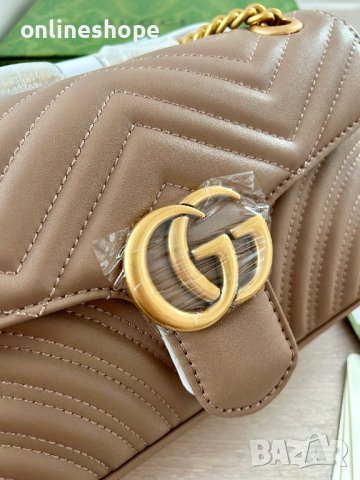 Дамска чанта Gucci - GG Marmont small matelassé, снимка 14 - Чанти - 43726593