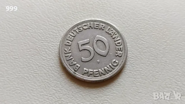 50 пфенига 1949 F - Германия, снимка 1