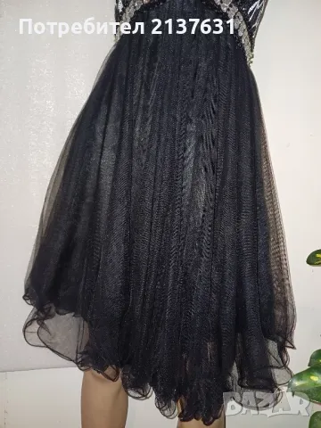 ОФИЦИАЛНА ДАМСКА ЧЕРНА РОКЛЯ KRISP Размер L , снимка 3 - Рокли - 48761715