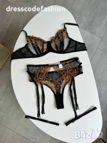 изискан комплект дамско бельо от новата ни колекция “Noir Elegance”, съчетаващ елегантност и стил, снимка 6 - Бельо - 47802426