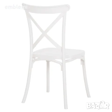 Стол ANJI в бяло трапезен градински, снимка 5 - Столове - 47537375