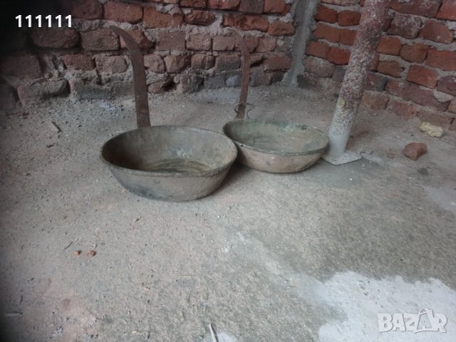 Стар бакърен тиган , снимка 3 - Колекции - 19514474