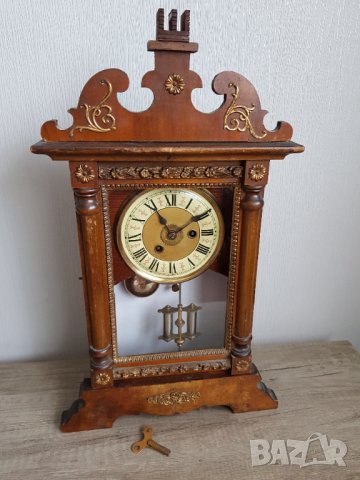 Стар настолен механичен часовник, снимка 9 - Антикварни и старинни предмети - 37485790
