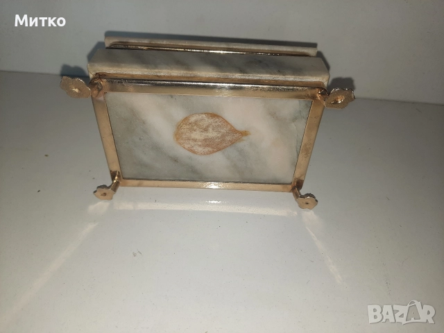 Ретро мраморна кутийка за бижута, снимка 7 - Антикварни и старинни предмети - 52678381