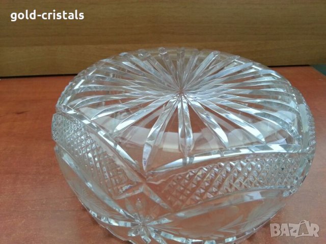 Кристална купа  фруктиера , снимка 7 - Антикварни и старинни предмети - 27459099