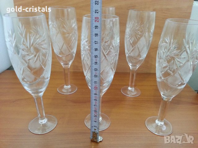  кристални чаши руски кристал богата гравюра, снимка 7 - Антикварни и старинни предмети - 32501004