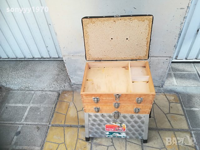 профи рибарски стол алуминев/дървен 50см от германия 3004211728, снимка 4 - Екипировка - 32729076