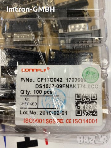 Конектор мъжки  DS1037-09FNAKT74-0CCCONNFLY  под ъгъл 90°; THT; UNC 4-40; 5А; 15mΩ, снимка 3 - Друга електроника - 44028185