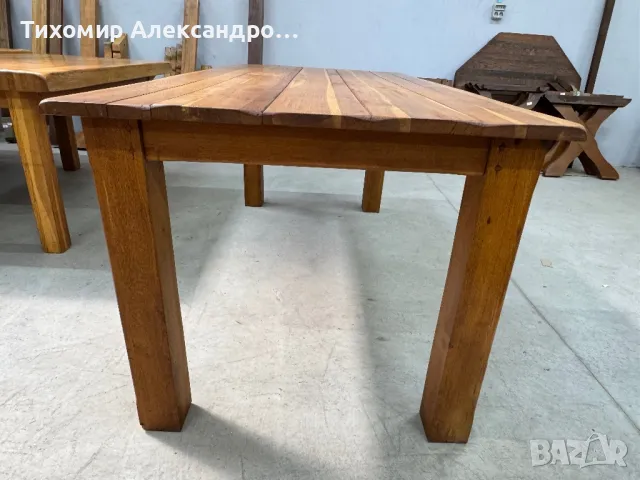 Трапезна маса от дъбов масив, снимка 8 - Маси - 49539403