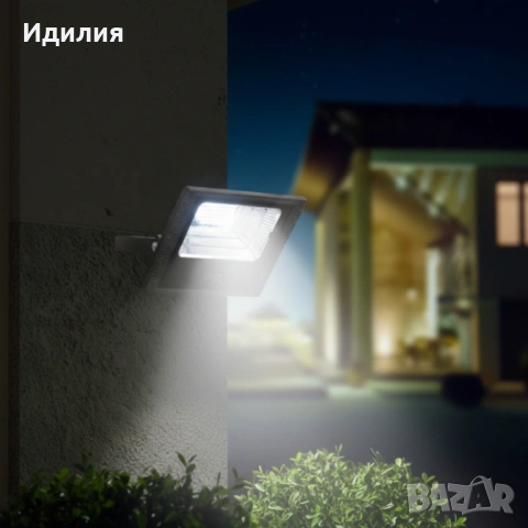 Соларен прожектор Jortan IP 66, дистанционно управление, индикатор за батерията, снимка 4 - Соларни лампи - 53501584