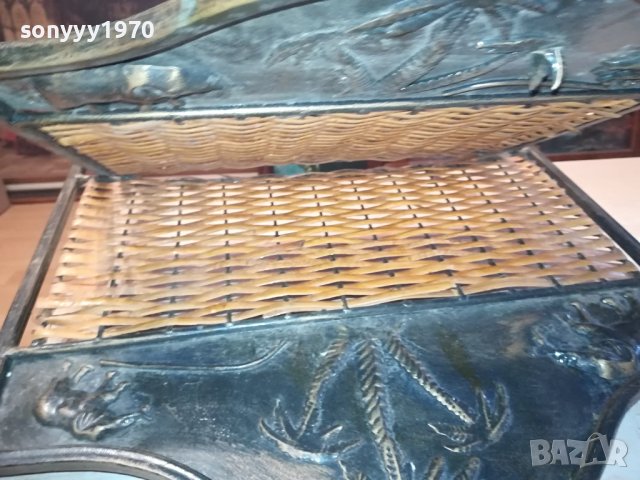 ПОСТАВКА ЗА ВЕСТНИЦИ СПИСАНИЯ-МЕТАЛ РАТАН 1501241715, снимка 6 - Антикварни и старинни предмети - 43820206