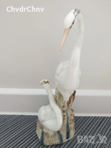 Lladro CASADES статуетка 30см/ЛАДРО КАСАДЕС испанска порцеланова фигура на жерави, снимка 5 - Статуетки - 51500320