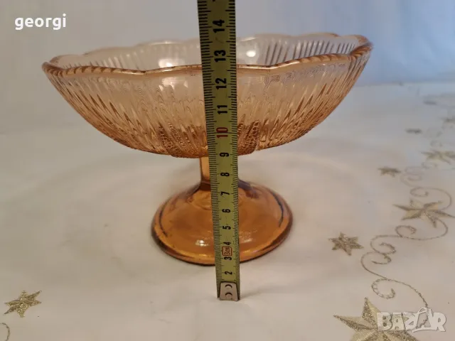 стъклена фруктиера цветно стъкло 25/5, снимка 5 - Аксесоари за кухня - 50330971