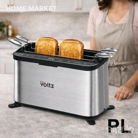 Мултифункционален уред за готвене 4 в 1, Oliver Voltz OV51015R, 1700W, Тостер, Грил/Парти грил, , снимка 3 - Скари - 53399073