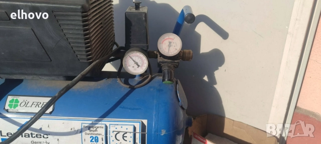 Компресор за въздух Lematec 24l, снимка 7 - Компресори - 52750516