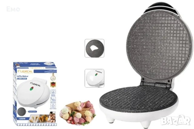 Кръгъл уред за приготвяне на гофрети - Lexical LWM-2403 - Гаранция 24 м., снимка 4 - Други - 48440563