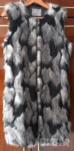 дълъг еко - кожен елек