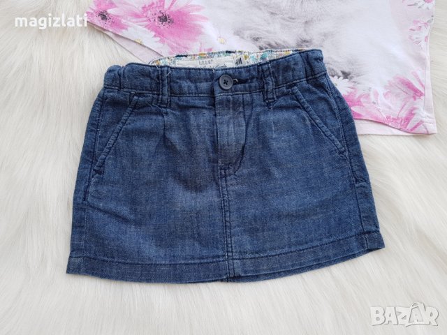 Дънкова пола H&M и тениска 2-3 години , снимка 6 - Детски рокли и поли - 28438920
