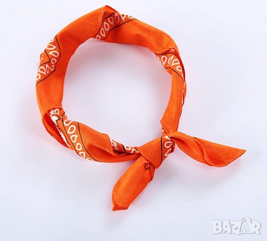 Бандана - Хип Хоп шал - Оранжев, снимка 4 - Шалове - 28467926