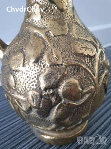 2броя стари италиански кани/20см-4кг/29см-6кг/релефна бронзова кана с деца и плодове, снимка 13 - Антикварни и старинни предмети - 53481227