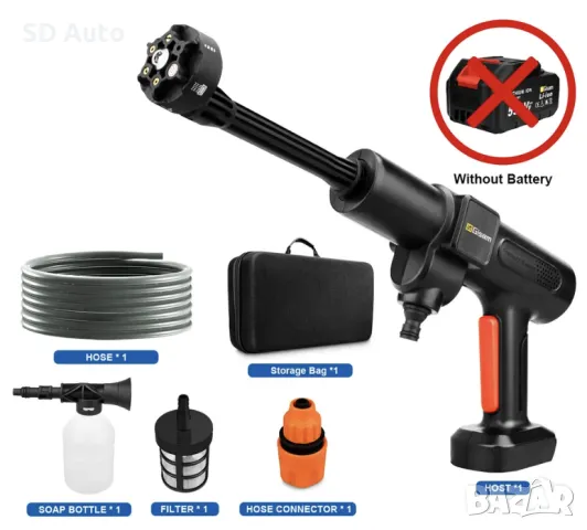 Безчеткова Акумулаторна Водоструйка GISAM , снимка 5 - Други инструменти - 48480196