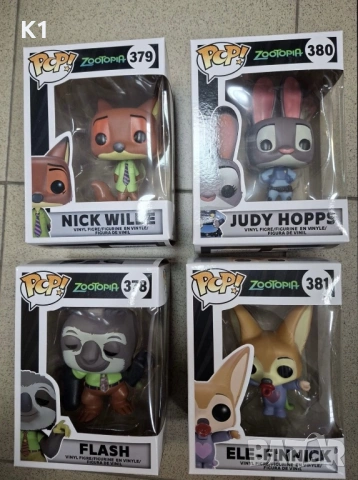 Funko Pop фигурки Зоотрополис Ник Уайлд/Джуди Хопс Зоотопия