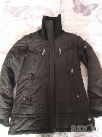 Дамско черно яке от плат, снимка 3 - Якета - 38601578