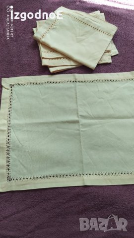4бр текстилни салфетки за маса - памук, снимка 1 - Покривки за маси - 33548858