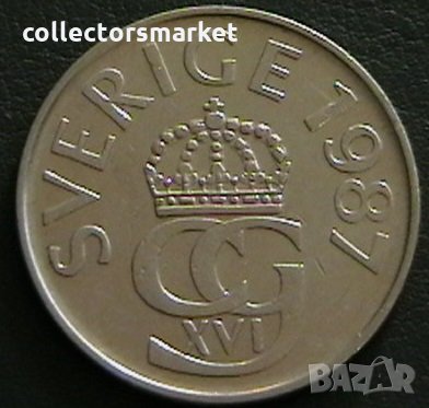 5 крони 1987, Швеция, снимка 2 - Нумизматика и бонистика - 28407609