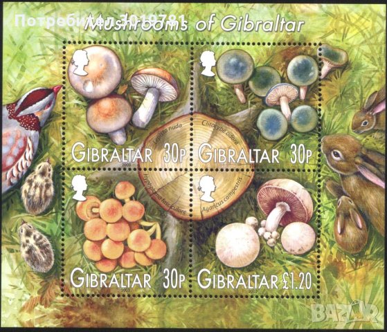 Чист блок Флора Гъби 2003 от Гибралтар