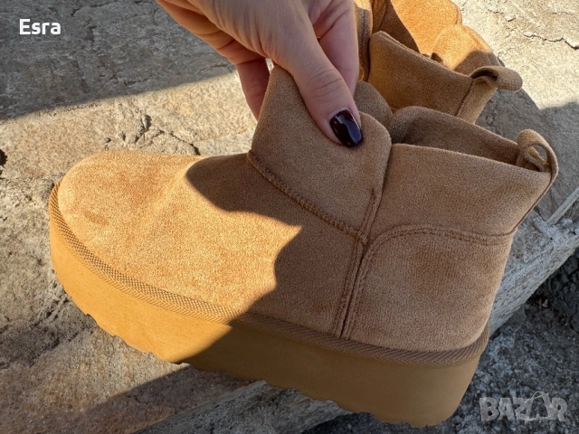 Дамски велурени боти , снимка 5 - Дамски боти - 52466195