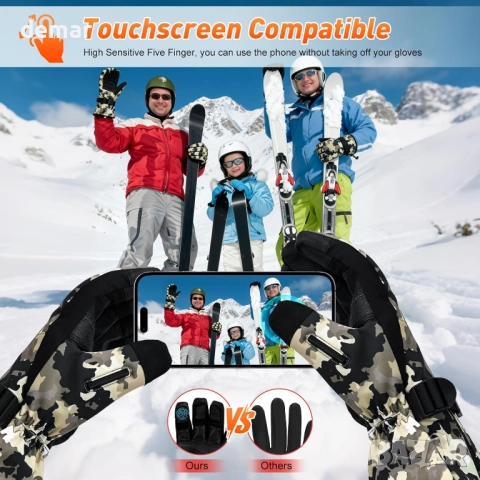 Акумулаторни отопляеми ръкавици Lychee Camouflage, 7.4V, 22.2Wh бързо нагряване, снимка 5 - Ръкавици - 52454364