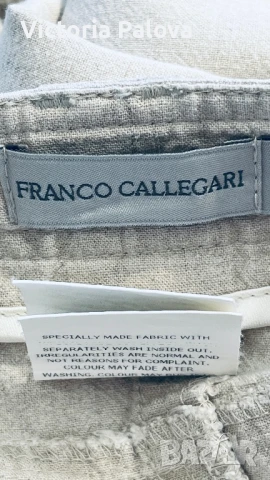 Модерна кройка пола FRANCO CALLEGARI груб лен, снимка 11 - Поли - 51030481