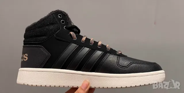 маратонки adidas Hoops 2.0 Mid 'Black Beige' номер 42 2/3 кецове , снимка 8 - Маратонки - 49405500