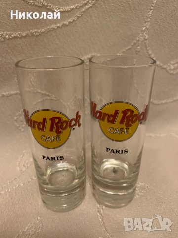 Чашки за шот Hard Rock Café Paris 2 бр Pair of Shot Glasses HRC Paris, снимка 2 - Колекции - 44131374