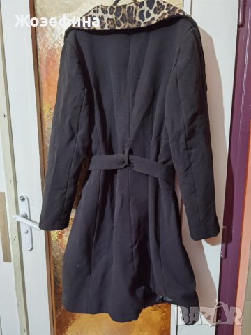 Стилно италианско палто с яка от окраска на ягуар James iakeland, снимка 8 - Палта, манта - 39343888