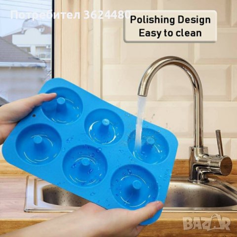 Силиконова форма за понички със 6 гнезда Силиконова форма за понички със 6 гнезда Силиконова форма з, снимка 6 - Прибори за хранене, готвене и сервиране - 39983812