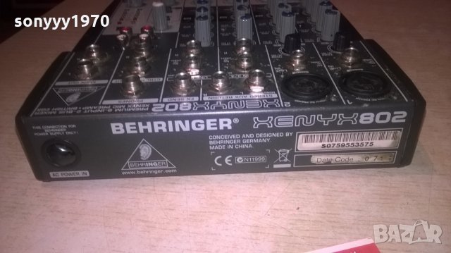 behringer xenyx 802-mixer preamplifier-внос швеицария, снимка 12 - Ресийвъри, усилватели, смесителни пултове - 27300092